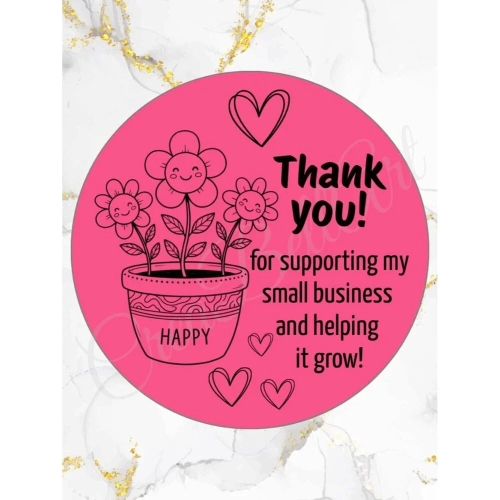 100 Thank you Stickers Thermal 2